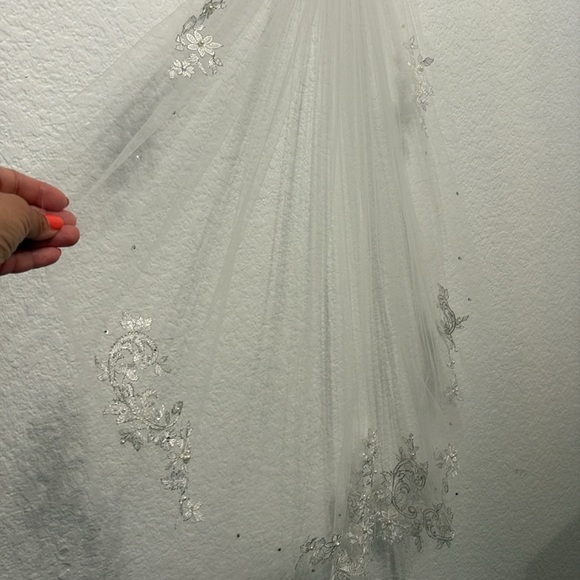 NWT Alfred Angelo 2506 Ivory Wedding Dress With Veil - Picture 16 of 16